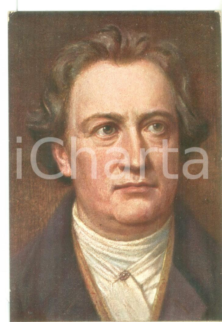 Cartolina originale da collezione 1910 ca ARTE Ritratto dello scrittore Johann Wolfgang GOETHE Cartolina VINTAGE 1