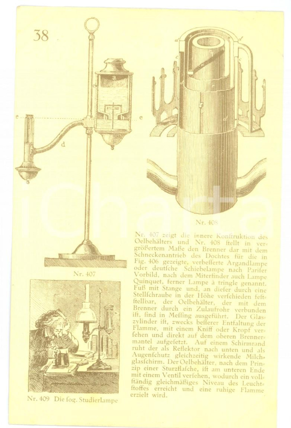 Cartolina originale da collezione 1910 ca DRESDEN Kretzschmar & BÃ¶senberg  Die studierlampe Vintage postcard 1