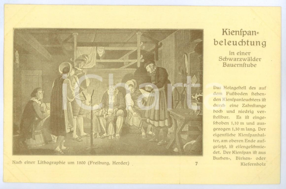 Cartolina originale da collezione 1910 ca DRESDEN Kretzschmar BÃ¶senberg  Kienspanbeleuchtung ILLUSTRATED POSTCARD 1
