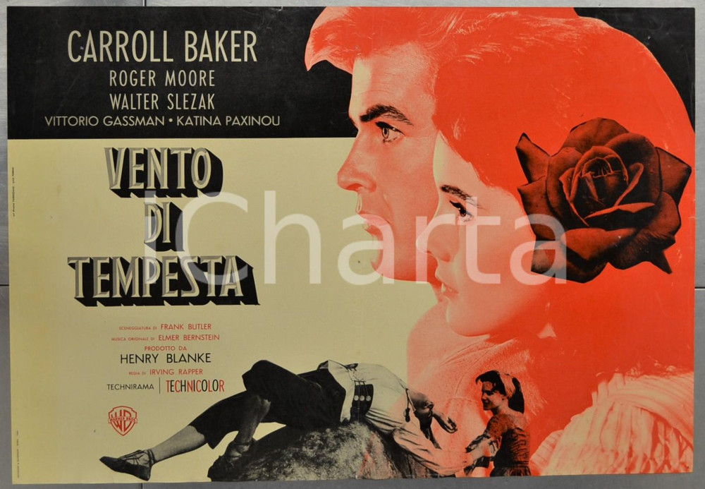 1959 VENTO DI TEMPESTA - THE MIRACLE Carroll BAKER Roger MOORE - Fotobusta 66x46 cm