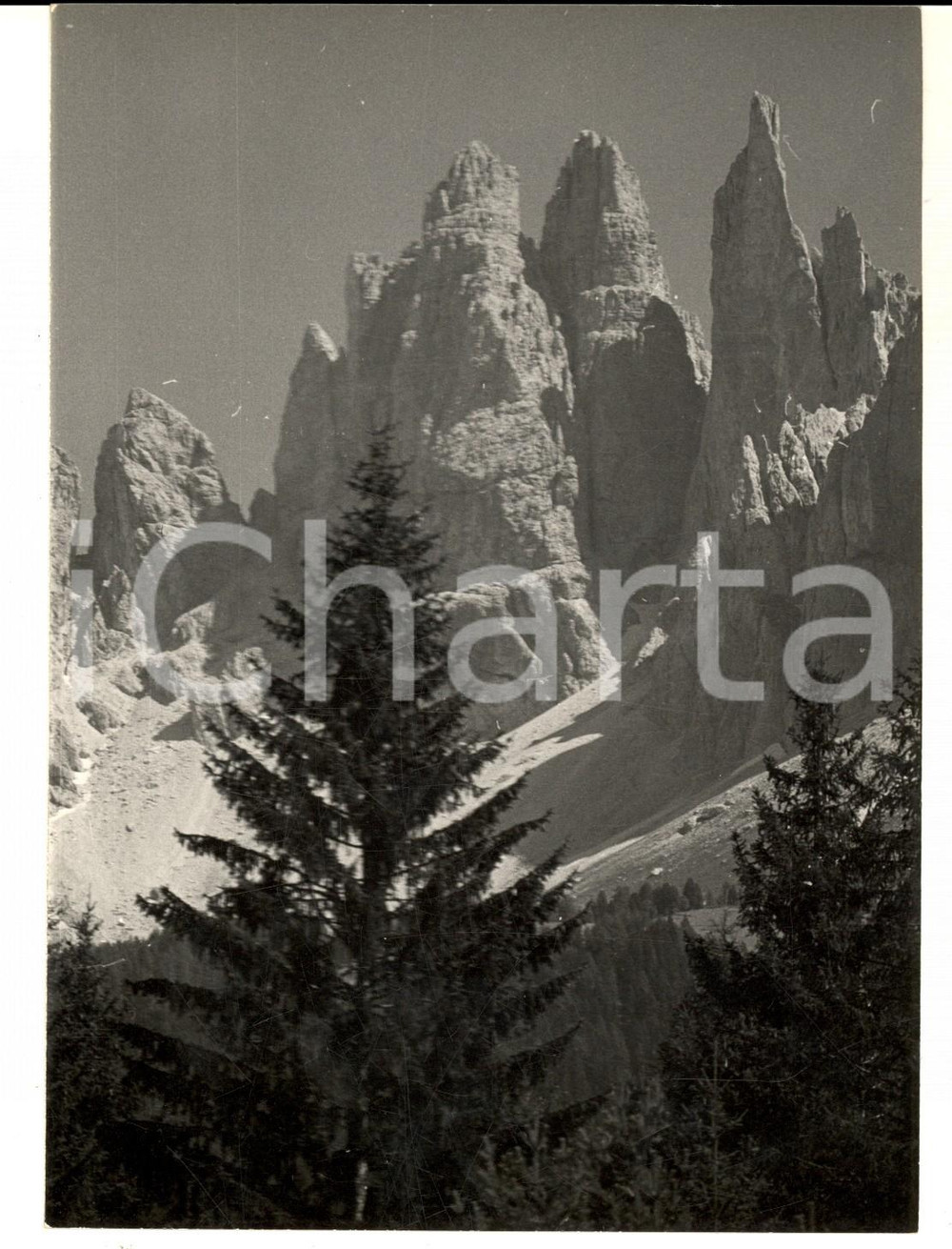 Fotografia d epoca originale 1975 DOLOMITI Veduta delle TORRI DEL VAJOLET  Foto VINTAGE 13x18 cm 1
