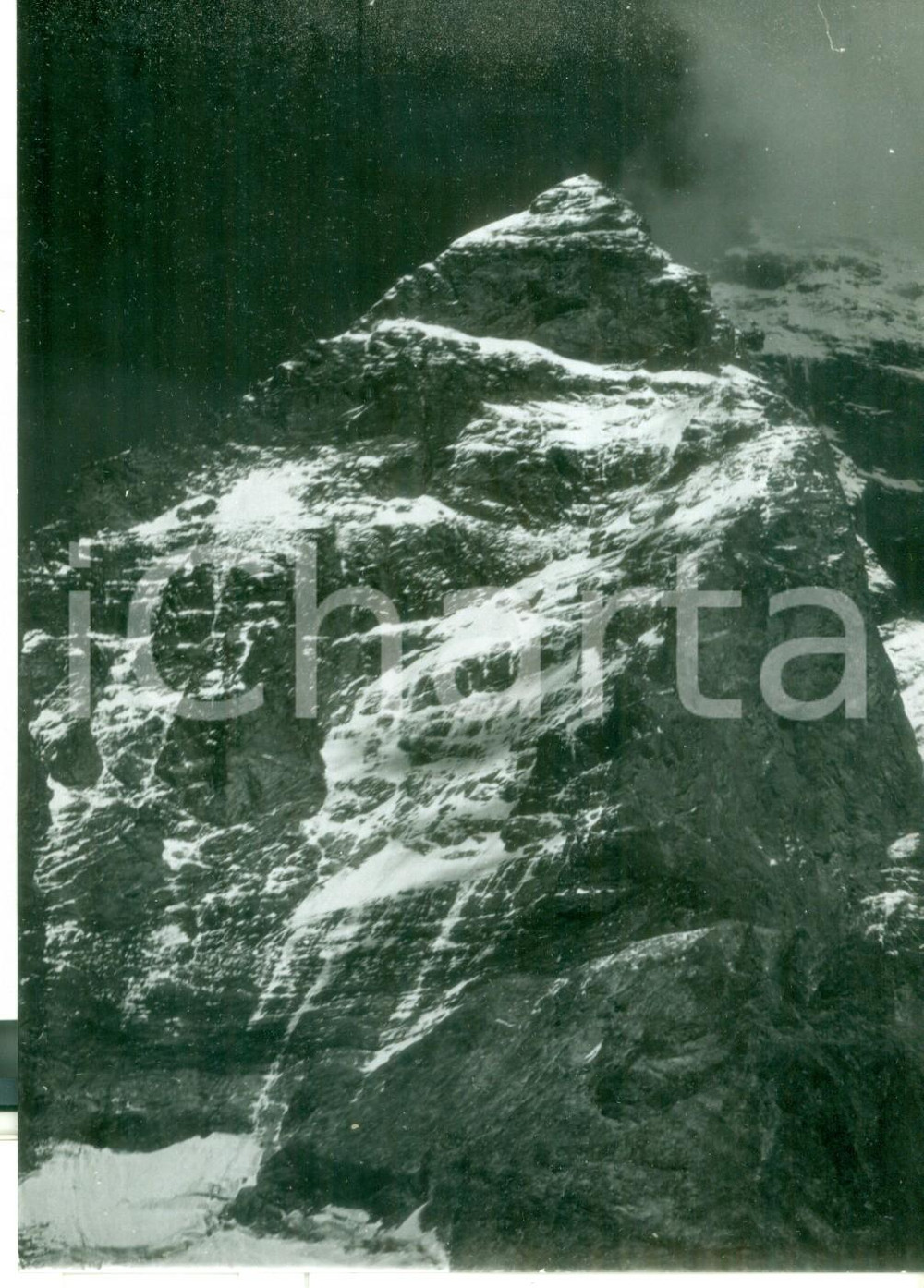 Fotografia d epoca originale 1976 BREUILCERVINIA AO Veduta della piramide del Cervino  Foto VINTAGE 13x18 1