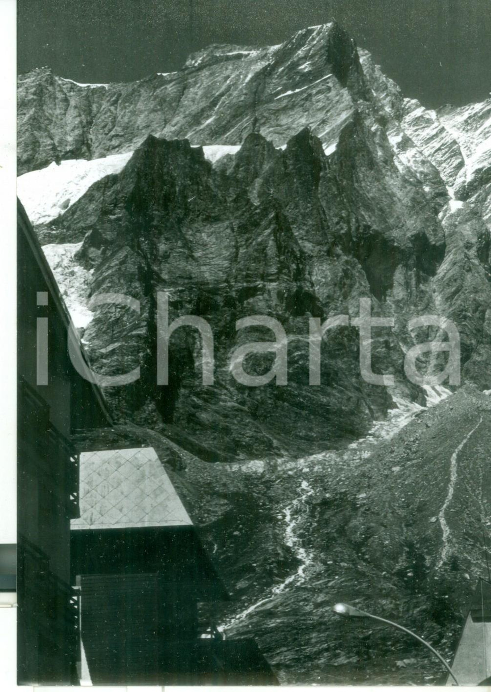 Fotografia d epoca originale 1976 BREUILCERVINIA AO Veduta del massiccio del CERVINO  Foto vintage 13x18 1