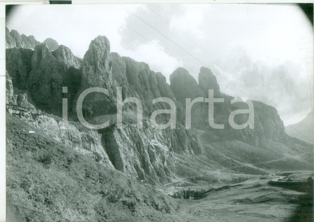 Fotografia d epoca originale 1982 PLAN DE GRALBA BZ Parete a picco del Gruppo del Sella Fotografia 18x13 1