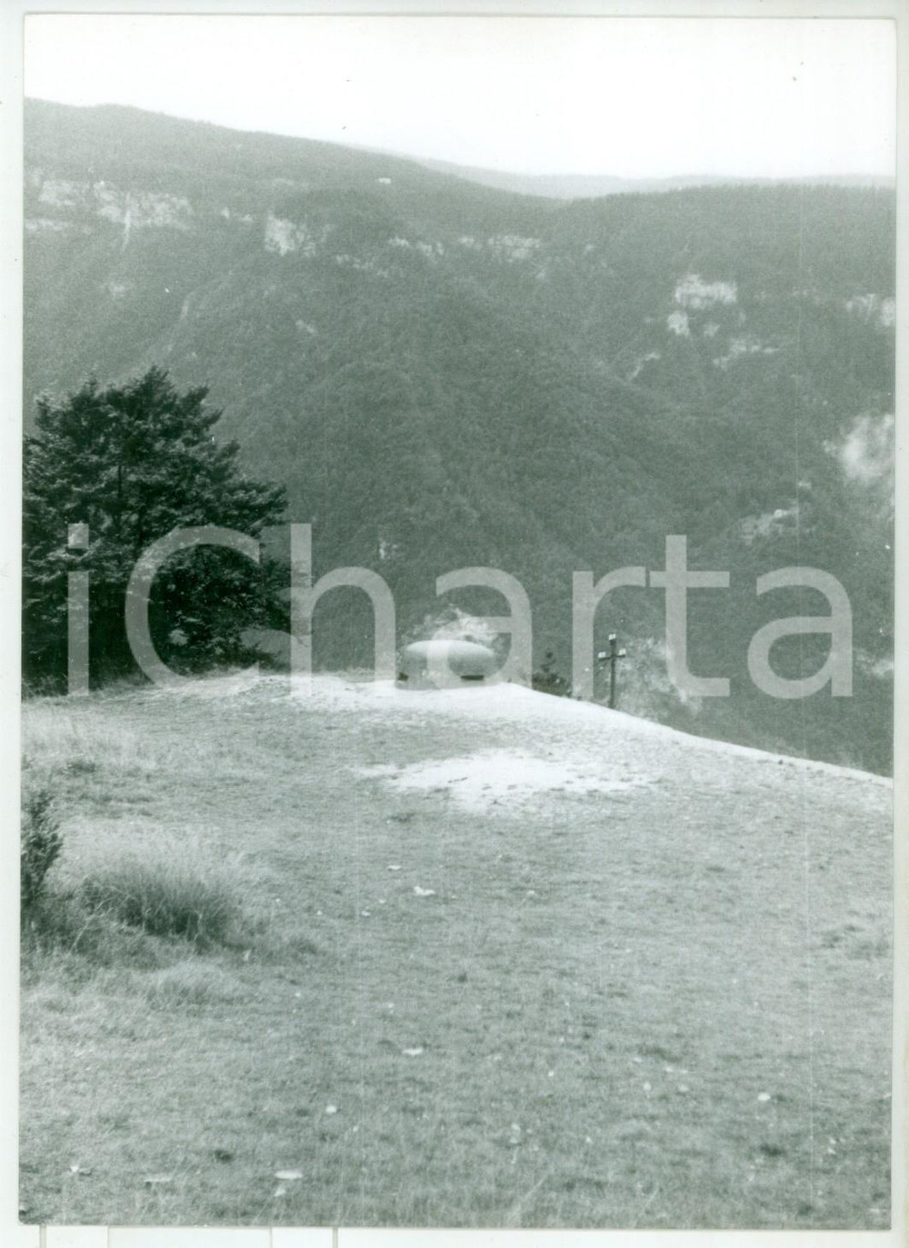 Fotografia d epoca originale 1982 FORTE BELVEDERE TN Cupola girevole della Grande Guerra Fotografia 13x18 1