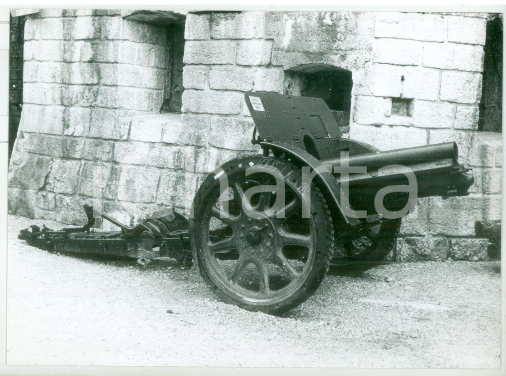 Fotografia d epoca originale 1982 FORTE BELVEDERE GSCHWENT TN Cannone della Grande Guerra  Foto 18x13 cm 1