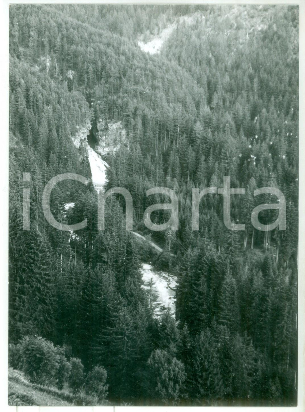 Fotografia d epoca originale 1982 CAMPO TURES BZ Veduta del torrente Riva Fotografia vintage 13x18 cm 1