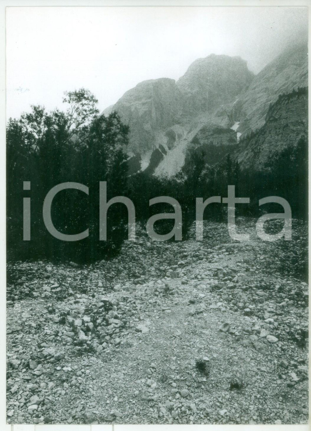 Fotografia d epoca originale 1979 DOLOMITI DI BRAIES BZ Veduta del monte Croda del Becco Foto 13x18 cm 1