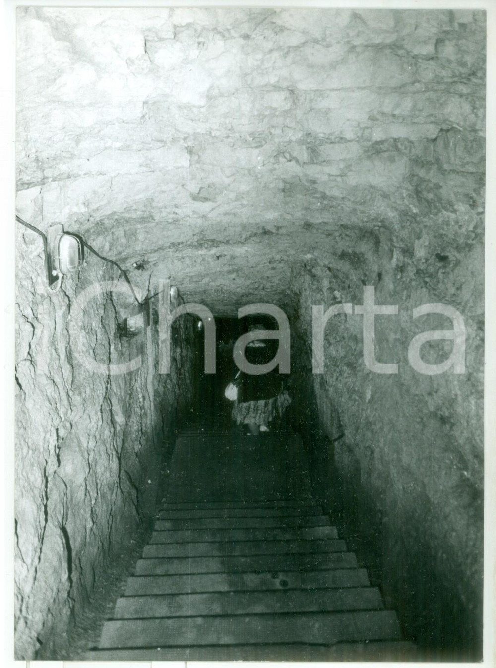 Fotografia d epoca originale 1982 FORTE BELVEDERE GSCHWENT TN Fortino sotterraneo Fotografia ANIMATA 13x18 1