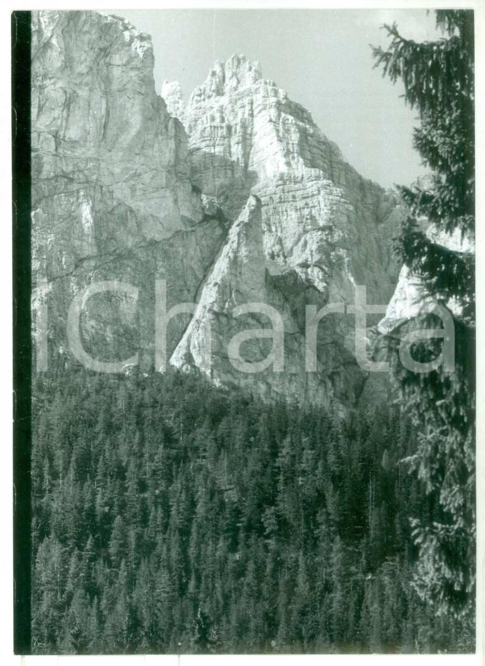 Fotografia d epoca originale 1982 CORVARA IN BADIA Versante del monte Sassongher Fotografia vintage 13x18 cm 1