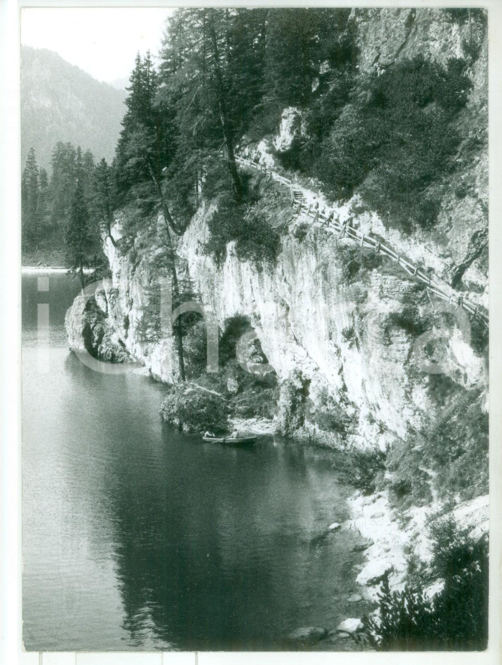 Fotografia d epoca originale 1979 LAGO DI BRAIES BZ Passeggiata del Sasso del Signore Foto artistica 1
