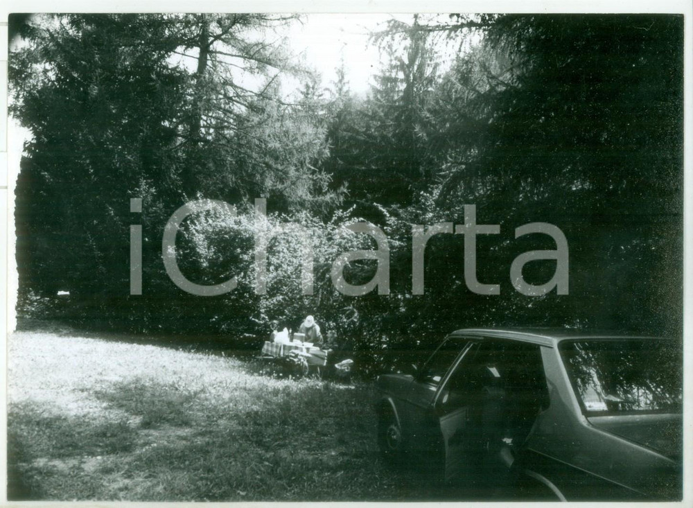 Fotografia d epoca originale 1982 VAL GARDENA Picnic nella natura Fotografia artistica 18x13 cm 1