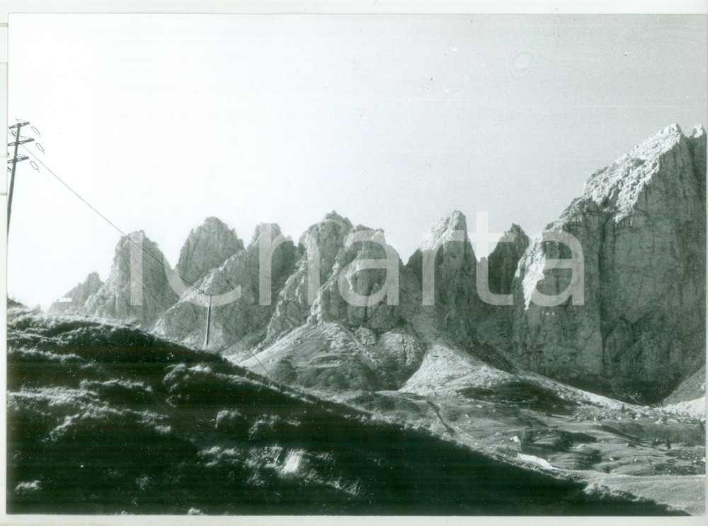 Fotografia d epoca originale 1982 PASSO GARDENA BZ Creste del gruppo PIZ DA CIR Fotografia vintage 18x13 1