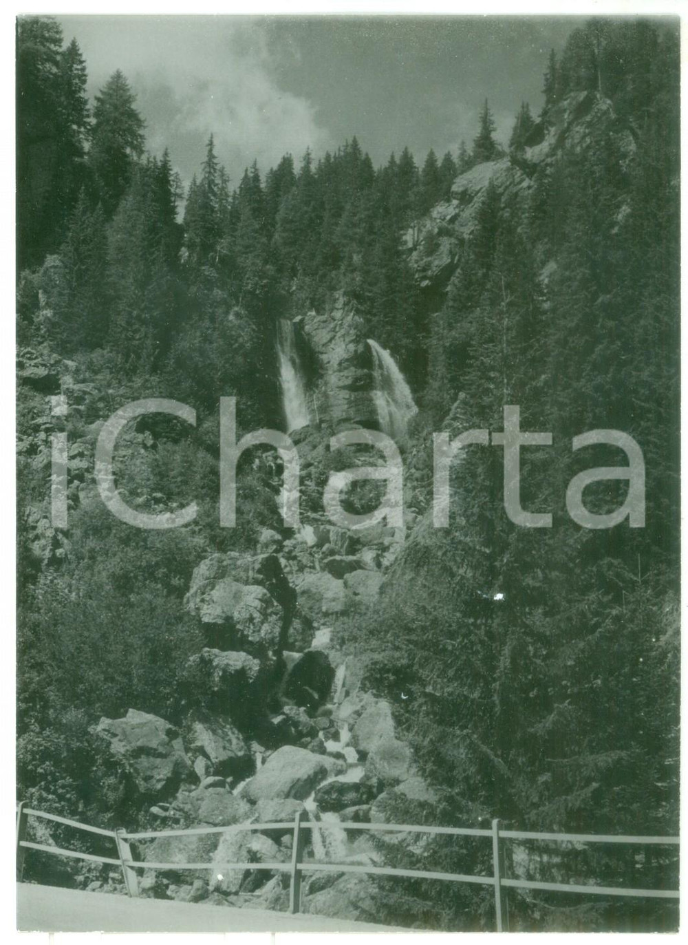 Fotografia d epoca originale 1979 PADOLA BL Veduta dal ponte PISANDOLO  Fotografia vintage 13x18 cm 1