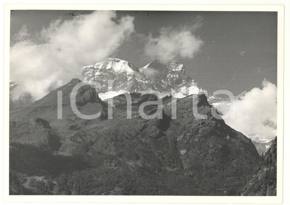 Fotografia d epoca originale 1972 ALAGNA VALSESIA VC Massiccio del Monte Rosa Foto VINTAGE 18x13 cm 1