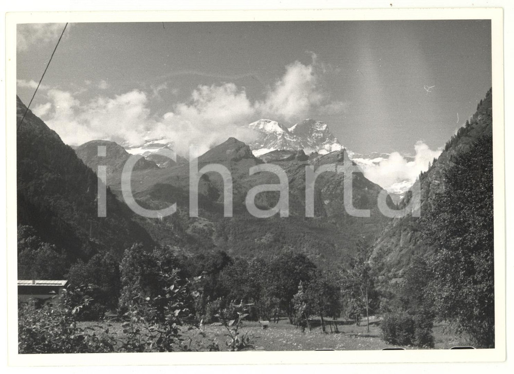 1972 ALAGNA VALSESIA (VC) Veduta del MONTE ROSA *Foto vintage 18x13 cm