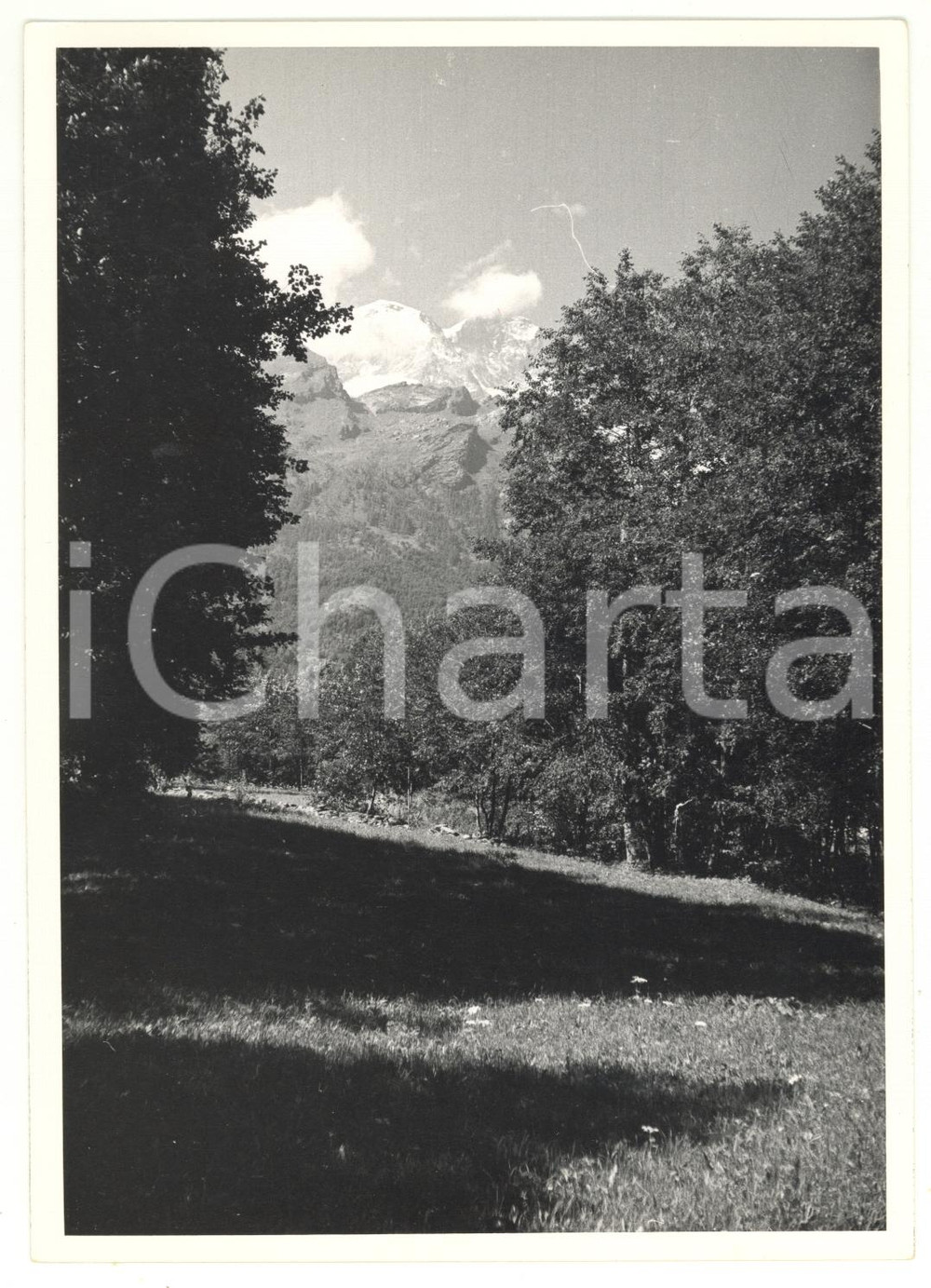 Fotografia d epoca originale 1972 ALAGNA VALSESIA VC Scorcio del Monte Rosa Foto ARTISTICA 18x13 cm 1