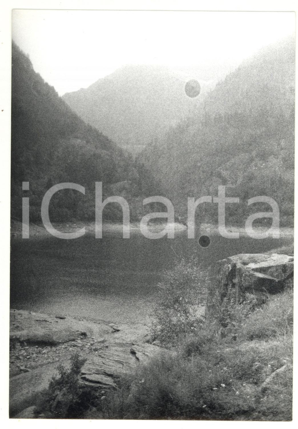 Fotografia d epoca originale 1980 ANTRONAPIANA Veduta panoramica del lago Foto VINTAGE 13x18 cm 1