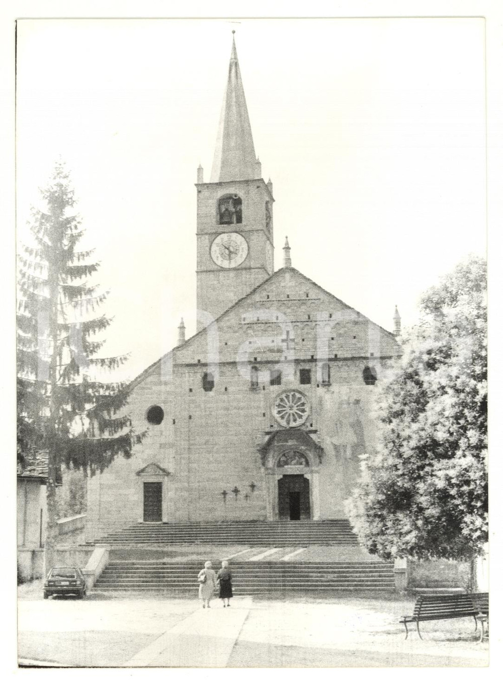 Fotografia d epoca originale 1980 BACENO VB La chiesa di San Gaudenzio Fotografia ARTISTICA ANIMATA 13x18 1