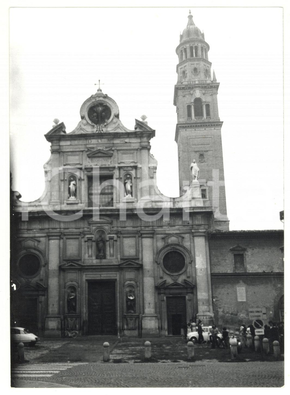 Fotografia d epoca originale 1970 PARMA Facciata e campanile dell abbazia di San Giovanni Evangelista Foto 1