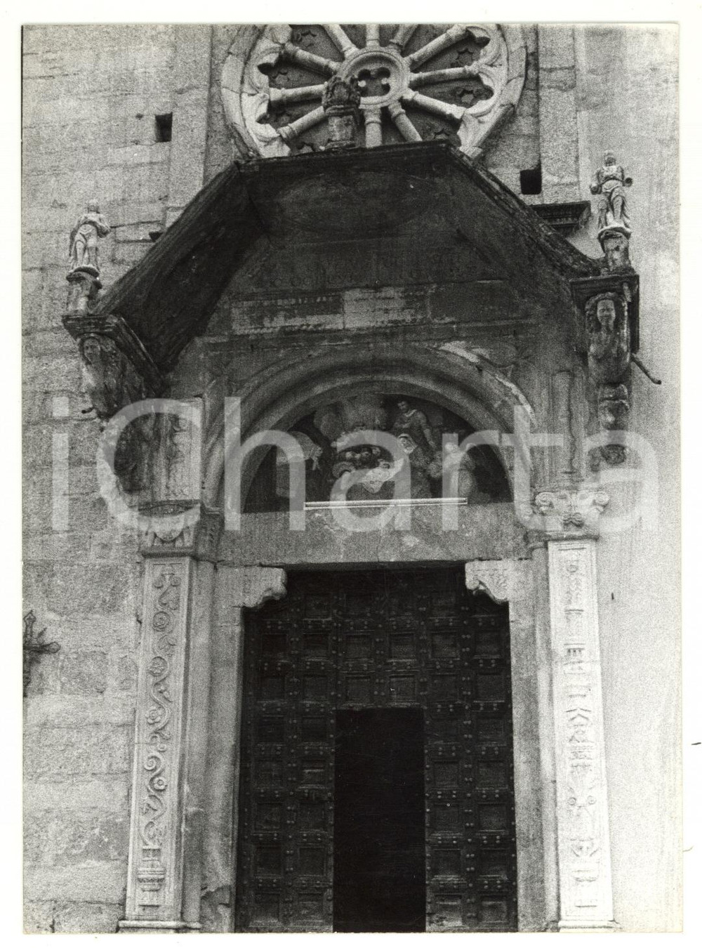 Fotografia d epoca originale 1980 BACENO VB Ingresso della chiesa di SAN GAUDENZIO Fotografia VINTAGE 1