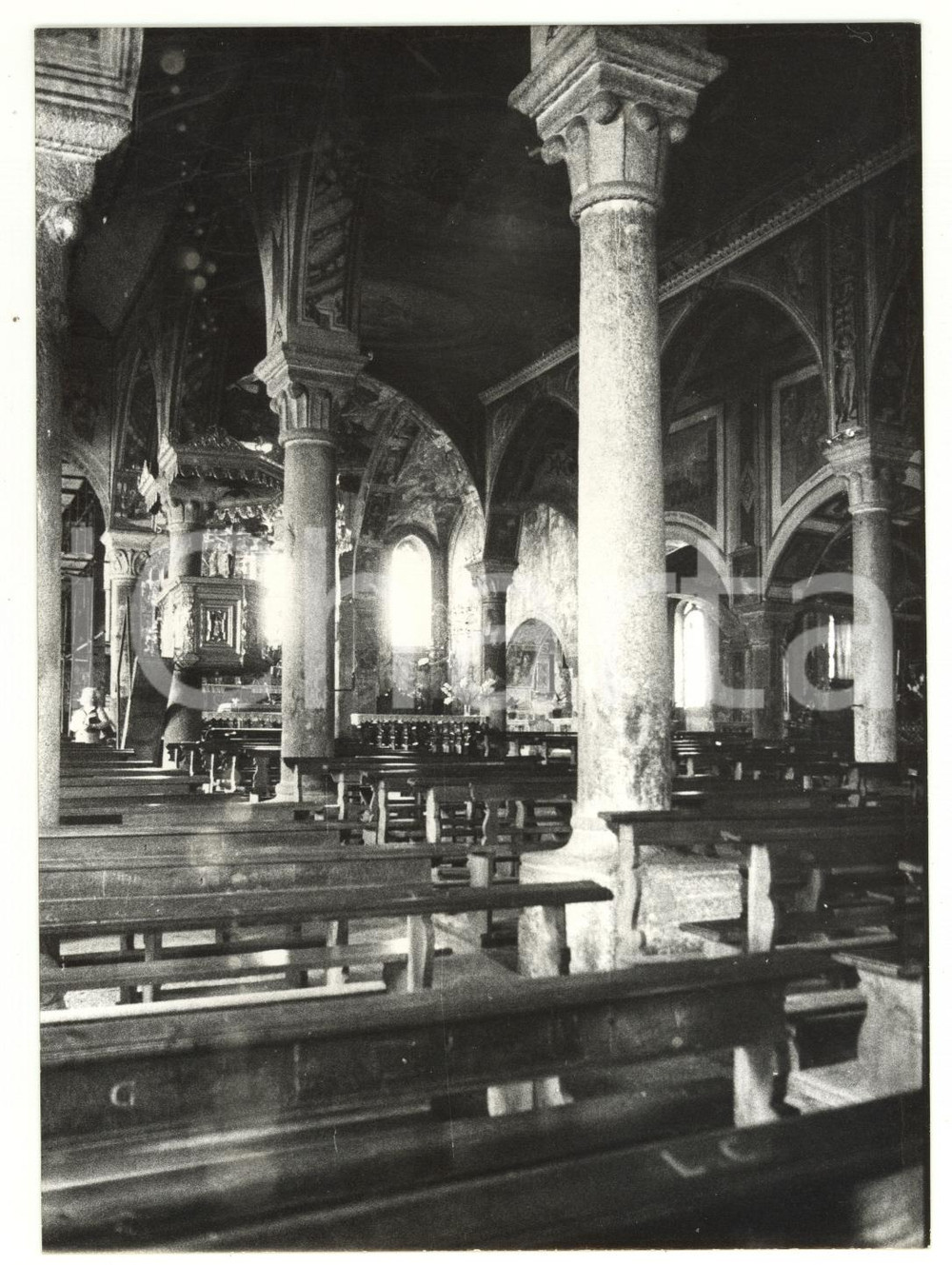 Fotografia d epoca originale 1980 BACENO VB Interni della chiesa di SAN GAUDENZIO Foto ARTISTICA 13x18 1