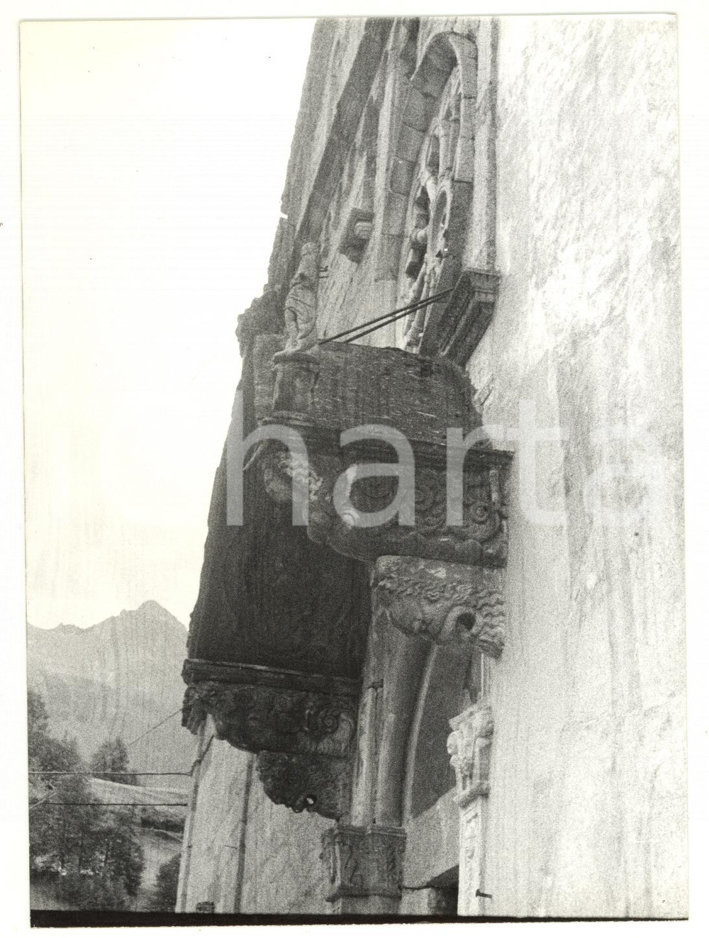 Fotografia d epoca originale 1980 BACENO VB Portale della chiesa di SAN GAUDENZIO Foto vintage 13x18 1