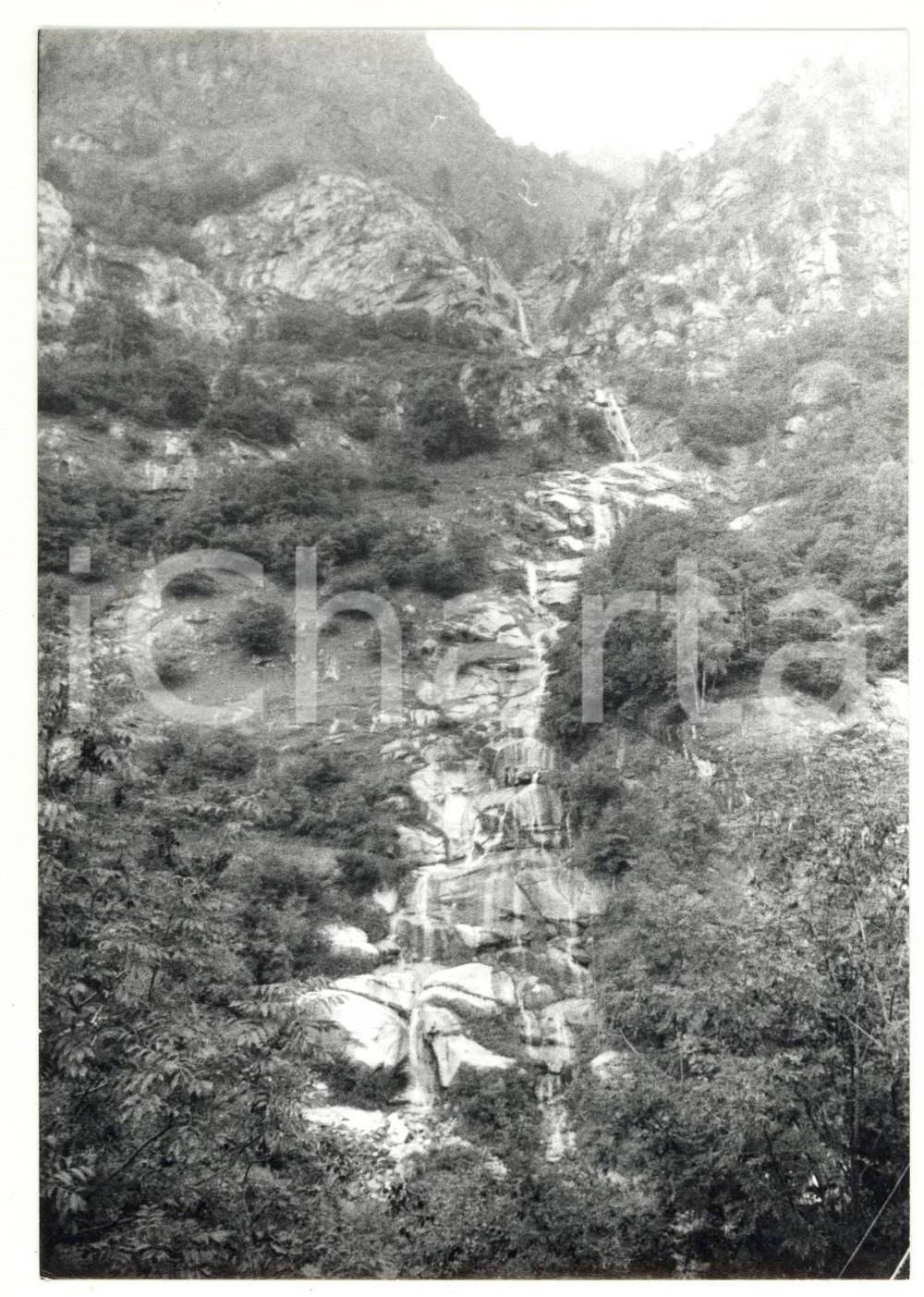 Fotografia d epoca originale 1980 VALLE ANTRONA Veduta del torrente OVESCA Foto VINTAGE 13x18 cm 1