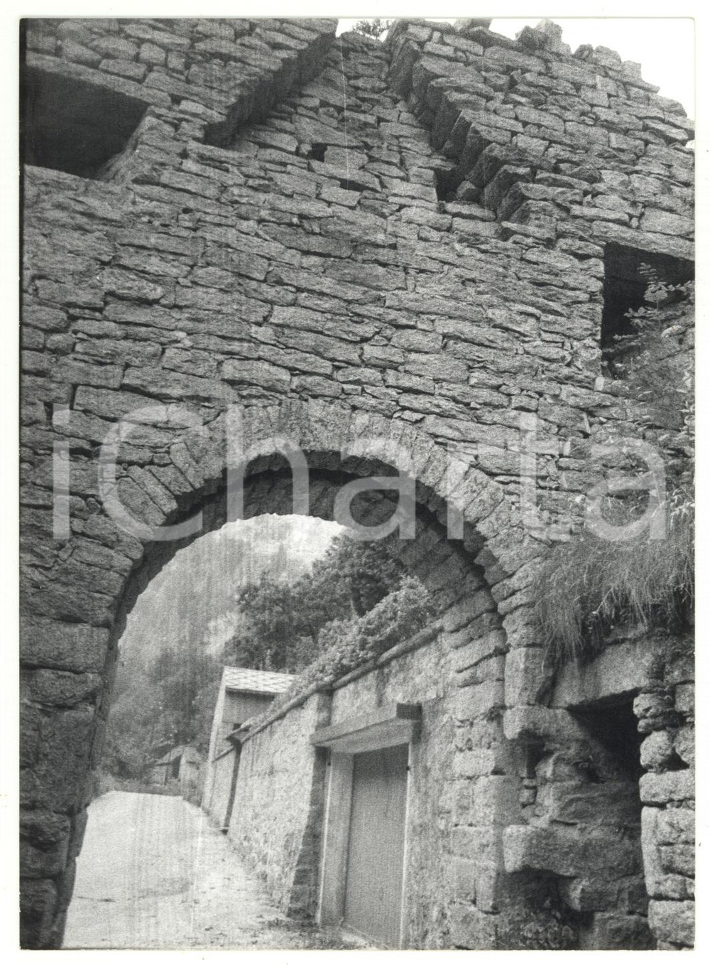 Fotografia d epoca originale 1980 VALLE DEVERO Ingresso dell antico forte Foto VINTAGE 13x18 cm 1