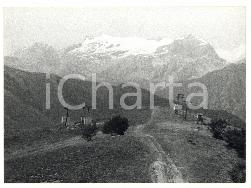 Fotografia d epoca originale 1980 ALPI LEPONTINE Veduta panoramica del MONTE LEONE Fotografia VINTAGE 18x13 1