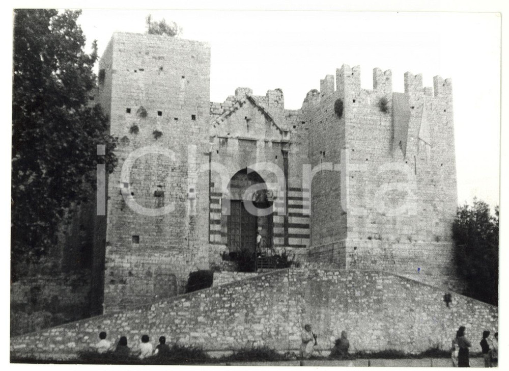 Fotografia d epoca originale 1980 PRATO Portale d ingresso del CASTELLO DELL IMPERATORE Foto vintage 18x13 1