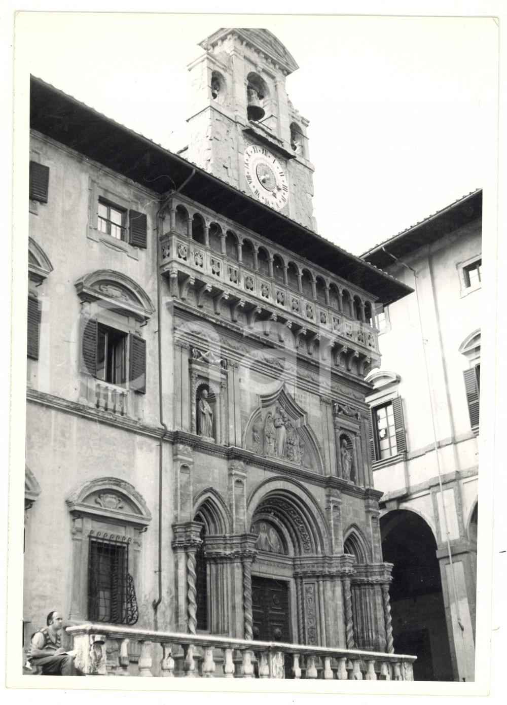 Fotografia d epoca originale 1972 AREZZO Piazza Grande  Facciata Palazzo della Fraternita dei Laici Foto 1