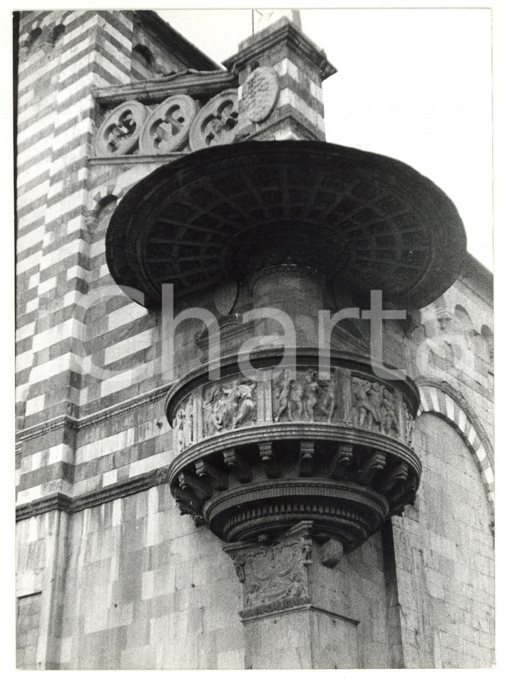Fotografia d epoca originale 1980 PRATO Pulpito in marmo della cattedrale di Santo Stefano Foto ARTISTICA 1