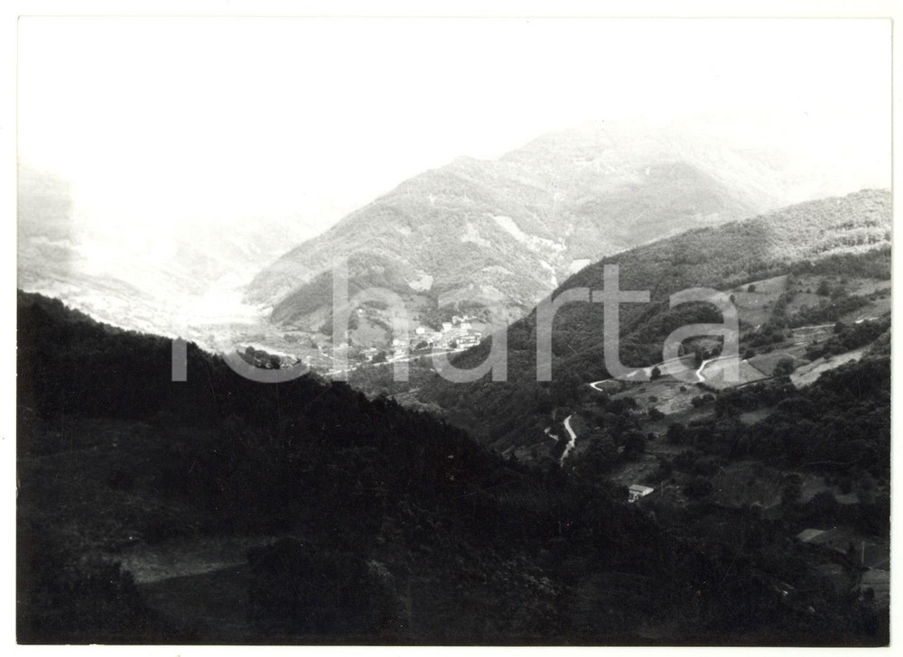 Fotografia d epoca originale 1970 CAPODACQUA AP Veduta della vallata Foto VINTAGE 18x13 cm 1