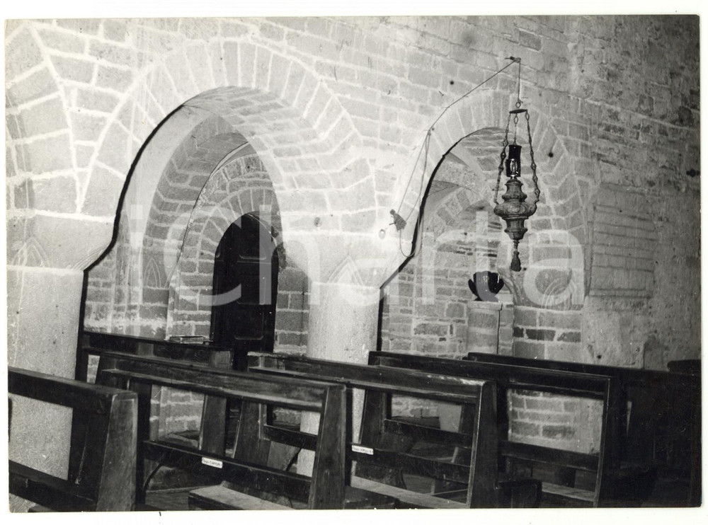 Fotografia d epoca originale 1970 SAN RUFFINO FM Navate dell Abbazia dei SS. Ruffino e Vitale Foto 13x18 1