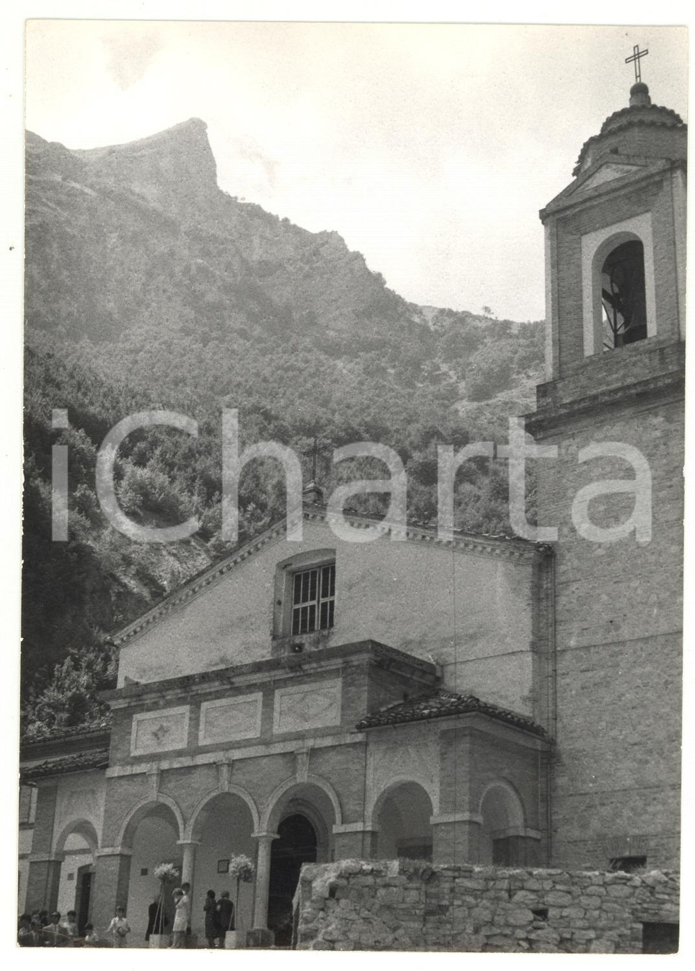 Fotografia d epoca originale 1970 MONTEFORTINO FM Veduta del santuario della MADONNA DELL AMBRO Foto 13x18 1