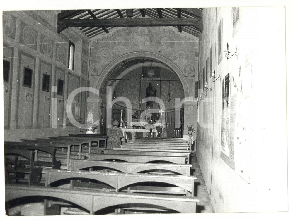 Fotografia d epoca originale 1980 TREIA MC Interni della chiesa di SANTA MARIA IN SELVA Foto 18x13 cm 1