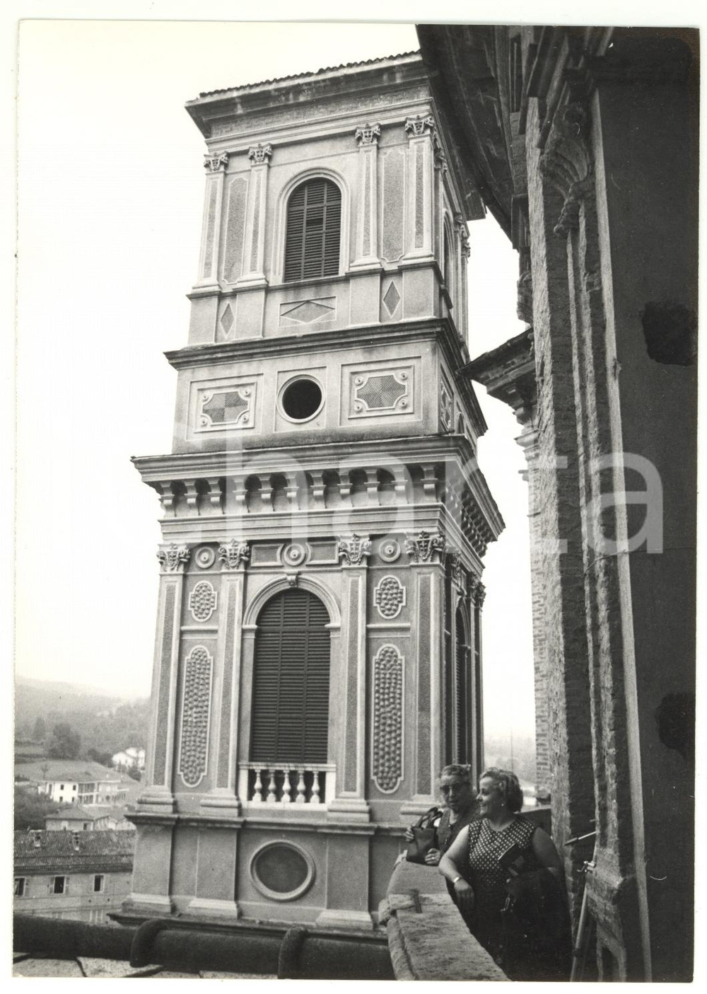 Fotografia d epoca originale 1974 VICOFORTE CN Campanile del santuario Foto ARTISTICA ANIMATA 13x18 1