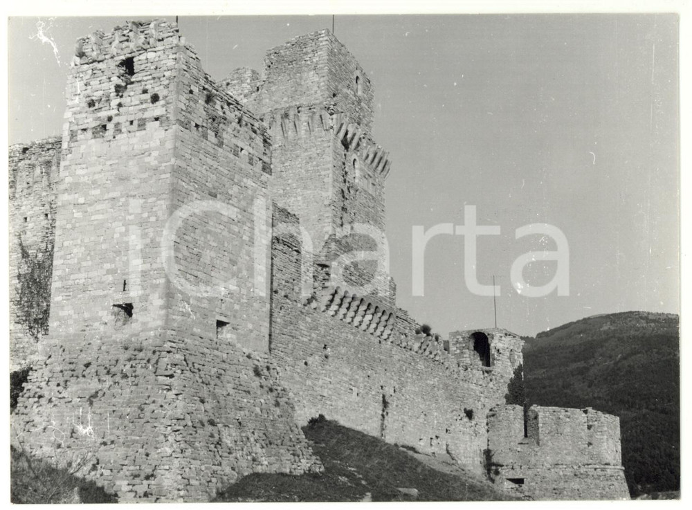 Fotografia d epoca originale 1977 ASSISI Veduta panoramica della ROCCA MAGGIORE Fotografia VINTAGE 18x13 cm 1