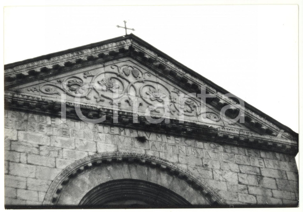 1979 BOVARA (PG) Frontone della chiesa di San Pietro *Foto VINTAGE 13x18 cm