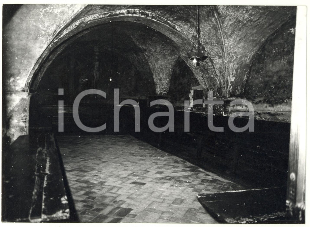 1977 ASSISI Navate della chiesa di SAN DAMIANO *Foto VINTAGE 18x13 cm