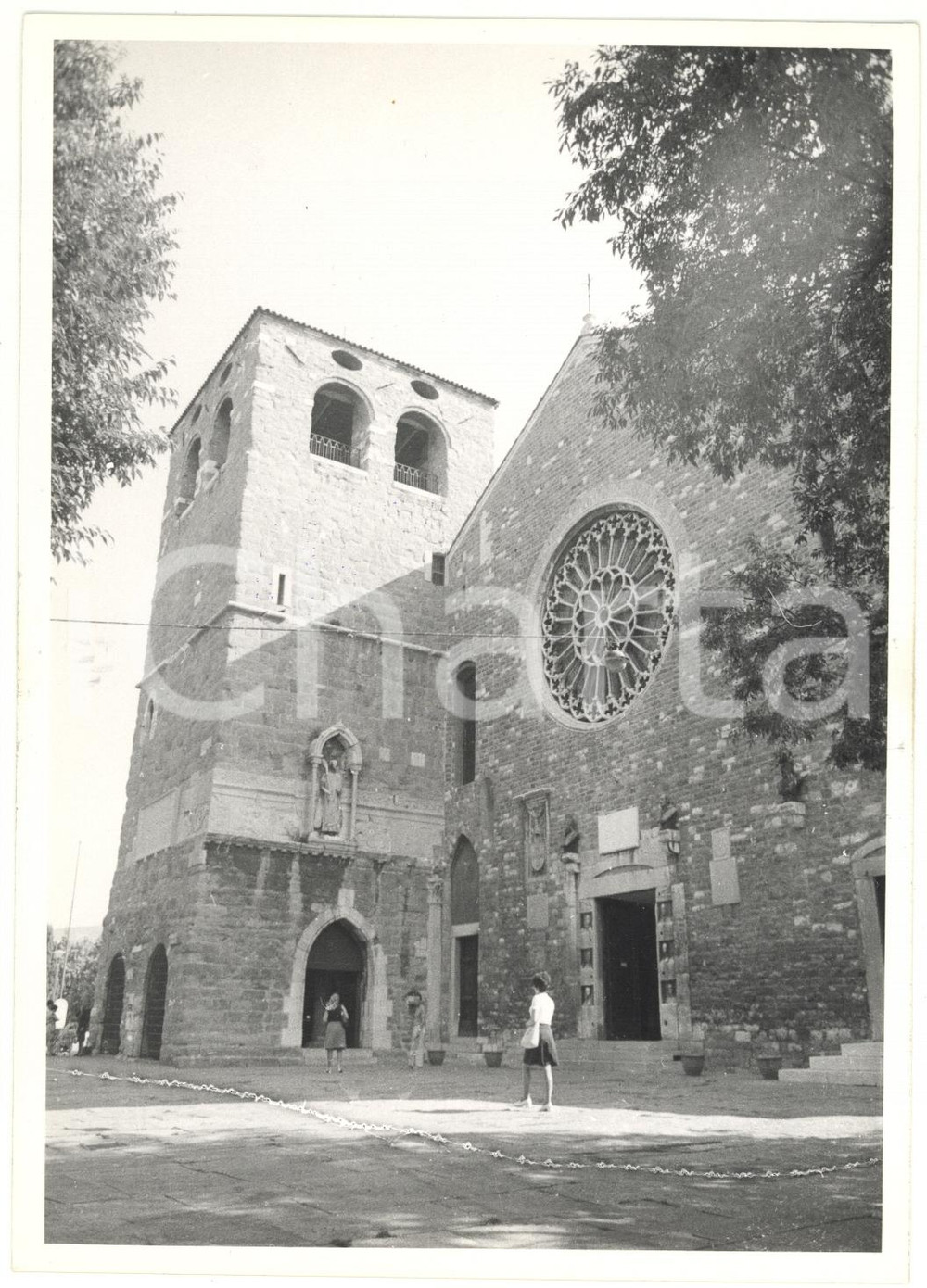 1971 TRIESTE Ingresso della cattedrale di SAN GIUSTO *Foto VINTAGE 13x18 cm