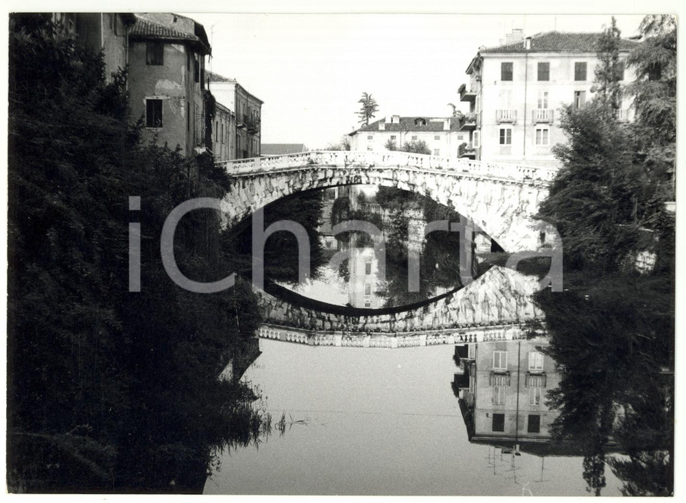 Fotografia d epoca originale 1973 VICENZA Riflesso del Ponte SAN MICHELE sul fiume RETRONE Foto ARTISTICA 1