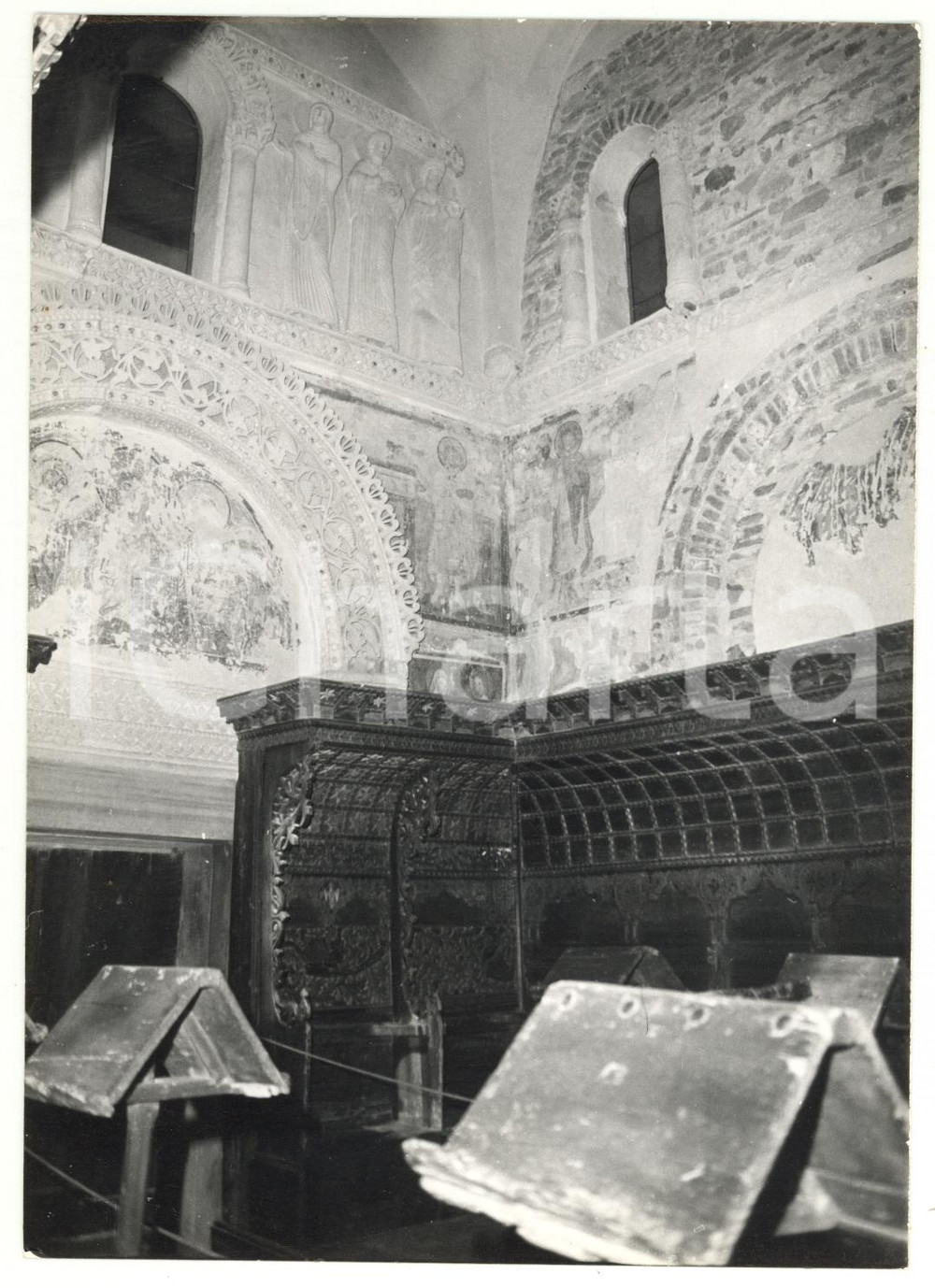 Fotografia d epoca originale 1979 CIVIDALE DEL FRIULI UD Tempietto longobardo  Veduta degli interni FOTO 1