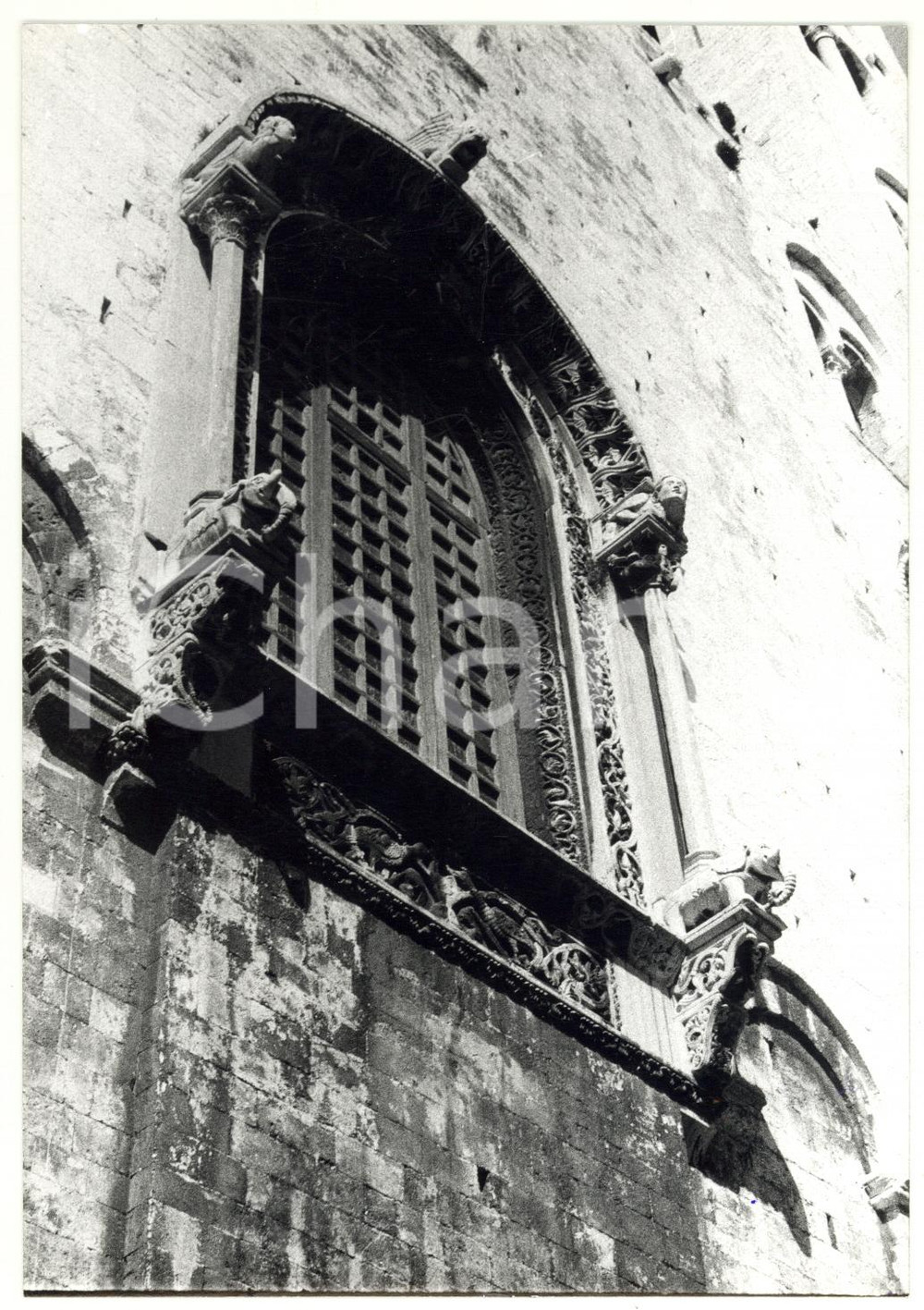 Fotografia d epoca originale 1980 BARI Cattedrale di SAN SABINO  Finestrone dell abside Foto VINTAGE 13x18 1