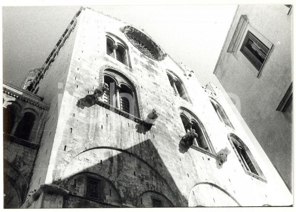 Fotografia d epoca originale 1980 BARI Cattedrale di SAN SABINO  Veduta della facciata Foto VINTAGE 18x13 1