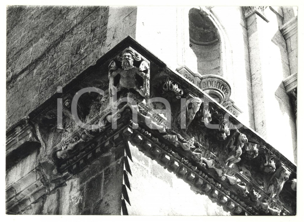 Fotografia d epoca originale 1979 FOGGIA Chiesa della Beata Maria Vergine  Fregio della facciata Foto 18x13 1