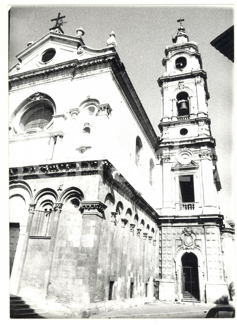 Fotografia d epoca originale 1979 CATTEDRALE DI FOGGIA Scorcio del campanile  Fotografia VINTAGE 13x18 cm 1