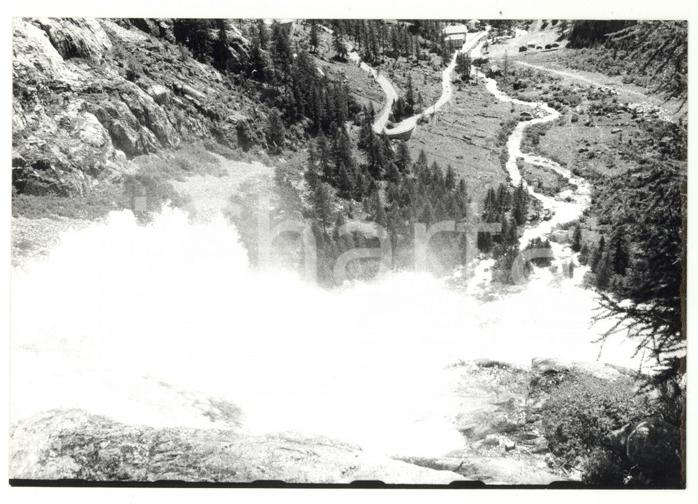 1980 FORMAZZA (VB) Veduta della CASCATA DEL TOCE - Foto VINTAGE 18x13 cm