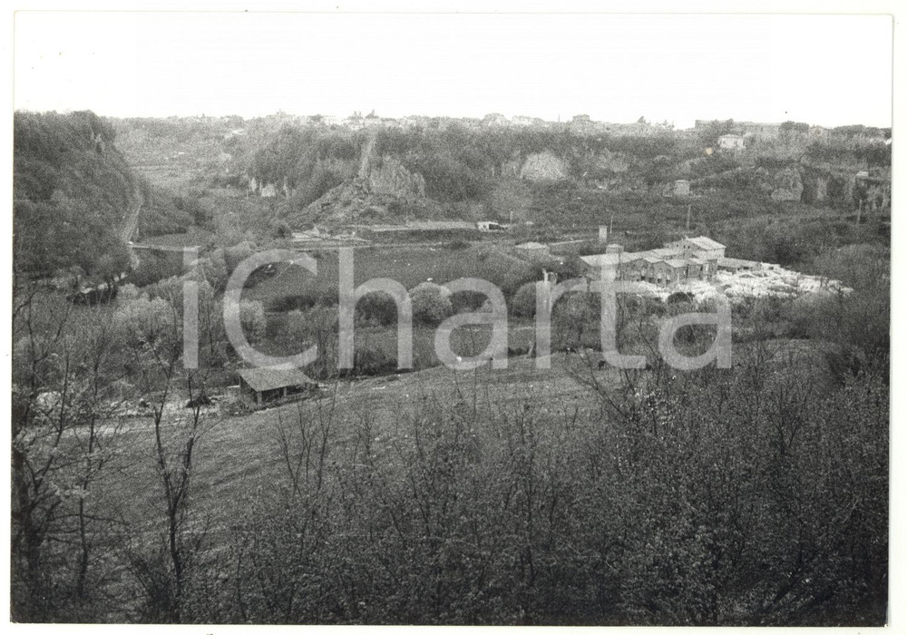 Fotografia d epoca originale 1981 CIVITA CASTELLANA VT Veduta del fiume Treja  Foto VINTAGE 18x13 cm 1